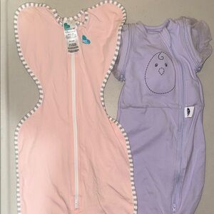 Nested Bean Sleep Sacks - Soft Pink and Light Purple
